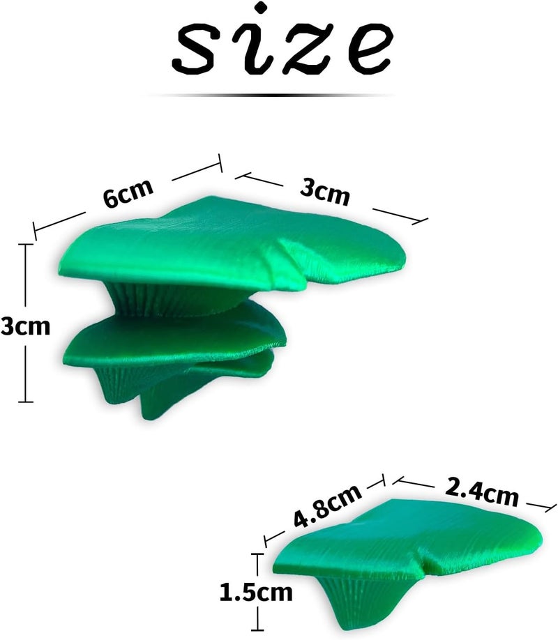 Daerky Jumping Spider Mushroom Shelf, Magnetically Concealed Jumping Spider Habitat,Serves As Enclosure Decorate Accessories for Spider Climbing Feeding and Platforms (Green) - Image 2